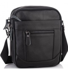 Чоловіча барсетка 18х21х7, сумка шкіряна планшетка через плече Tiding Bag SK N5386 чорна