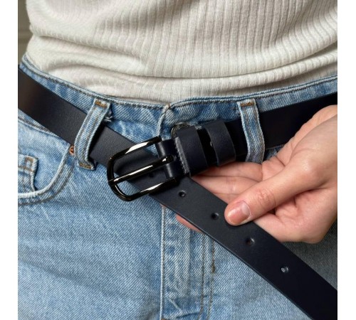 Ремінь шкіряний чорного кольору