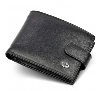 Класичне чоловіче портмоне з натуральної шкіри ST Leather ST102 Чорний