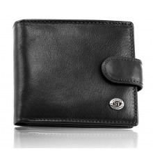 Класичне чоловіче портмоне з натуральної шкіри ST Leather В102 Чорний
