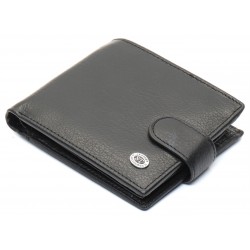 Чорне чоловіче портмоне з натуральної шкіри з фіксацією ST Leather ST103
