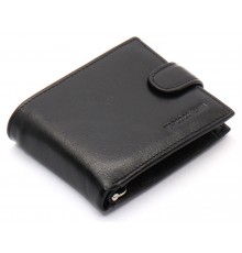 Чорне шкіряне чоловіче портмоне із затискачем для грошей Marco Coverna MC-2006H-1