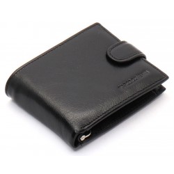 Чорне шкіряне чоловіче портмоне із затискачем для грошей Marco Coverna MC-2006H-1