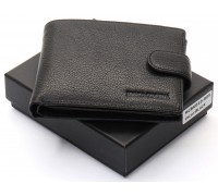Черное кожаное мужское портмоне с отделением для документов Marco Coverna MCBK010-805