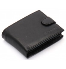 Чорне чоловіче портмоне з натуральної шкіри з візитницею Marco Coverna MC-2057H-1