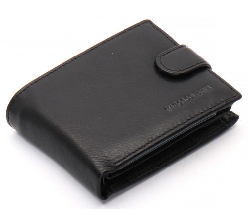 Чорне чоловіче портмоне з натуральної шкіри з візитницею Marco Coverna MC-2057H-1