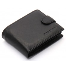 Чорне чоловіче портмоне з натуральної шкіри із візитницею Marco Coverna MC-2057-1