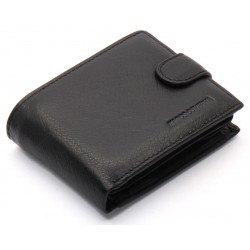 Чорне чоловіче портмоне з натуральної шкіри із візитницею Marco Coverna MC-2057-1