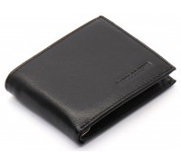 Черное мужское портмоне из натуральной кожи на магните с зажимом Marco Coverna MC-030AH-1