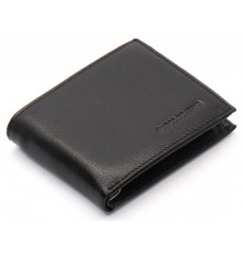 Чорне чоловіче портмоне з натуральної шкіри на магніті з затискачем Marco Coverna MC-030AH-1
