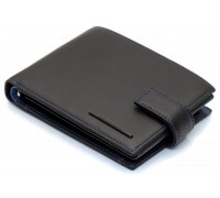 Чорний стильний чоловічий гаманець з блоком для документів із натуральної шкіри Marco Coverna MC-1006 A 1221