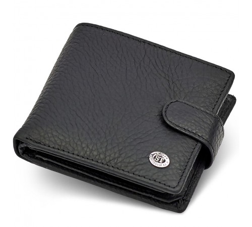 Чоловіче портмоне з натуральної шкіри ST Leather ST153 чорний
