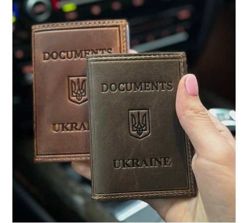 Шкіряна обкладинка для ID-паспорта та водійських прав 2186-1B