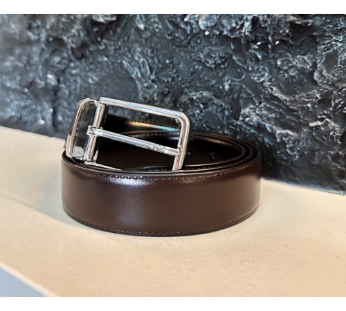 Мужской двухсторонний кожаный ремень 1845