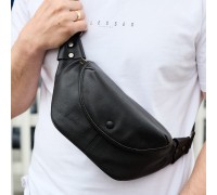 Бананка мужская нагрудная 14х29х8, вместительная сумка слинг для гаджетов TD-37698 черная