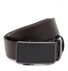 Пасок шкіряний для чоловіка 125×3.5 / ремінь на штани, коричневий